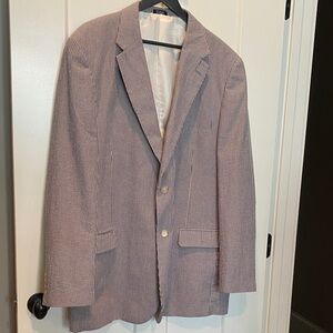 Classic Seersucker Striped Blazer for Men 48L